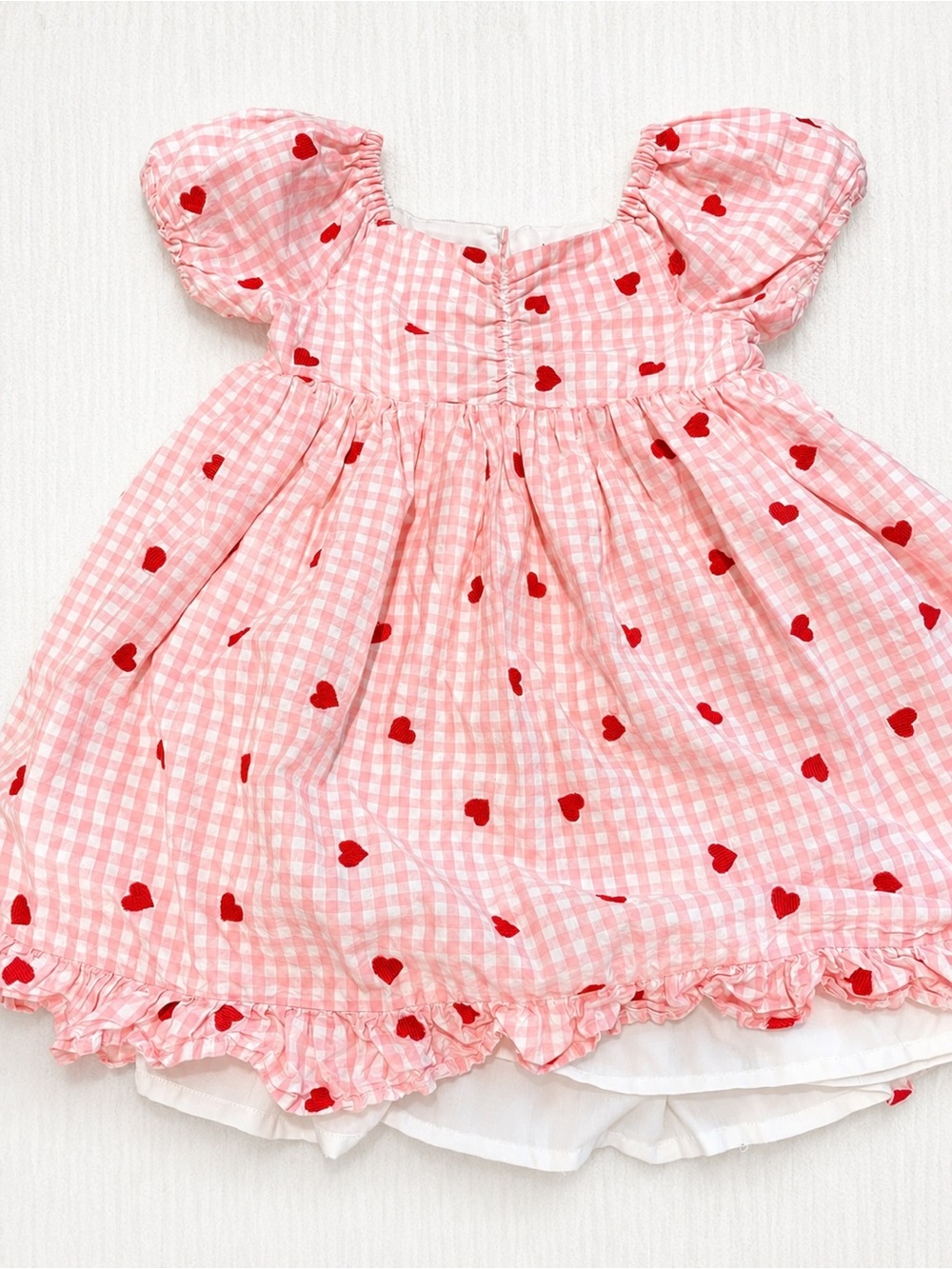 Isaac Mizrahi Pink Gingham Dress with Heart Detail
